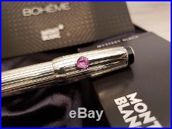 MONTBLANC BOHEME Je t'aime Sterling Silver 925 Fountain Pen with Heart Stone