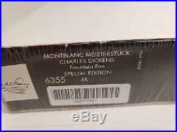 MONTBLANC Charles Dickens Special Edition 18K Nib Fountain Pen 6355 28558 SEALED