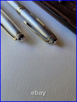 MONTBLANC MEISTERSTUCK STERLING SILVER 925 & GOLD Pen and PENCIL SET