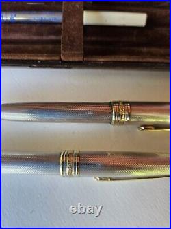MONTBLANC MEISTERSTUCK STERLING SILVER 925 & GOLD Pen and PENCIL SET