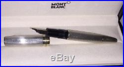 MONTBLANC MEISTERSTUCK Solitaire Sterling Silver Barley Pattern Fountain Pen