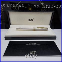 MONTBLANC Meisterstuck 144 Sterling Silver Classic Ag925 18K M Nib Fountain Pen