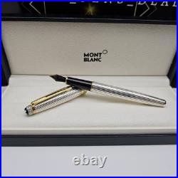 MONTBLANC Meisterstuck 144 Sterling Silver Classic Ag925 18K M Nib Fountain Pen