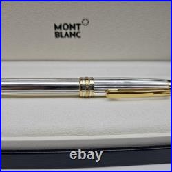 MONTBLANC Meisterstuck 144 Sterling Silver Classic Ag925 18K M Nib Fountain Pen