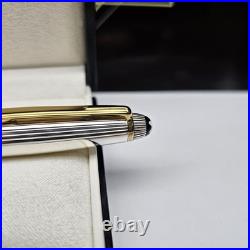 MONTBLANC Meisterstuck 144 Sterling Silver Classic Ag925 18K M Nib Fountain Pen