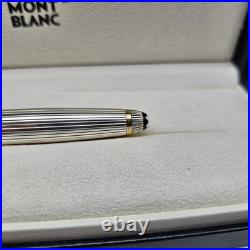 MONTBLANC Meisterstuck 144 Sterling Silver Classic Ag925 18K M Nib Fountain Pen