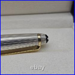 MONTBLANC Meisterstuck 144 Sterling Silver Classic Ag925 18K M Nib Fountain Pen
