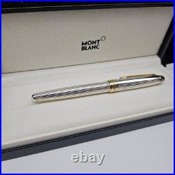 MONTBLANC Meisterstuck 144 Sterling Silver Classic Ag925 18K M Nib Fountain Pen