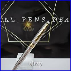 MONTBLANC Meisterstuck 144 Sterling Silver Classic Ag925 18K M Nib Fountain Pen