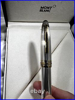 MONTBLANC Meisterstuck 146 LeGrand Sterling Silver 925 18K Fine Nib Fountain Pen