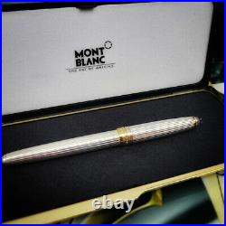 MONTBLANC Meisterstuck 163 Solitaire Sterling Silver 925 Classic Rollerball Pen