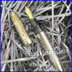 MONTBLANC Meisterstück Pin Stripe Sterling Silver Fountain Pen 149 Luxury