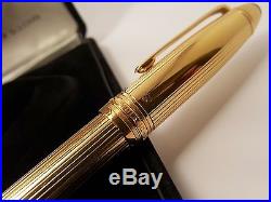 MONTBLANC Meisterstuck Solitaire 146 Sterling Silver 925 18K NIB Fountain Pen