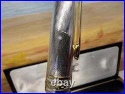 MONTBLANC Meisterstück Solitaire Barley Sterling Silver Classique Ballpoint Pen