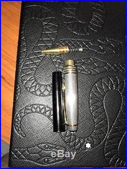 MONTBLANC Meisterstuck Solitaire Doue Pinstripe Sterling Silver Ballpoint Pen
