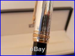 MONTBLANC Meisterstuck Solitaire Doue Sterling Silver 18K M Nib 146 Fountain Pen