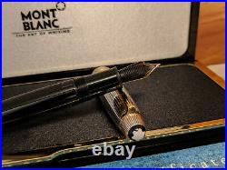 MONTBLANC Meisterstuck Solitaire Doue Sterling Silver 925 146 Fountain Pen, NOS