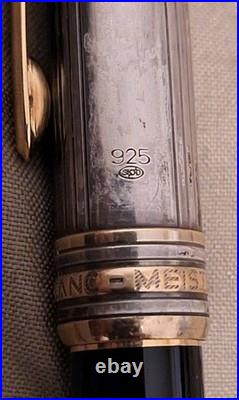 MONTBLANC Meisterstuck Solitaire Doue Sterling Silver. 925 163 Rollerball Pen