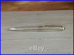 MONTBLANC Meisterstuck Solitaire Pinstripe Sterling Silver 925 164 Ballpoint Pen