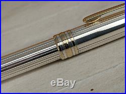 MONTBLANC Meisterstuck Solitaire Pinstripe Sterling Silver 925 164 Ballpoint Pen