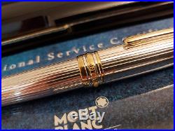 MONTBLANC Meisterstuck Solitaire Sterling Silver 18K M Nib LeGrand Fountain Pen