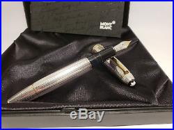 MONTBLANC Meisterstuck Solitaire Sterling Silver 18K Nib 146 Fountain Pen UNUSED