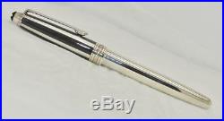 MONTBLANC Meisterstuck Solitaire Sterling Silver Carbon Fibre Rollerball Pen