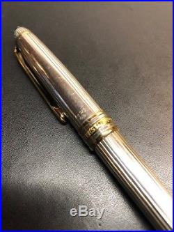 MONTBLANC Meisterstuck Sterling Silver / Gold Pinstriped Ballpoint Pen