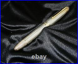 MONTBLANC STERLING SILVER SOLITAIRE LeGRAND FOUNTAIN PEN 146SP M, NEW ENCASED