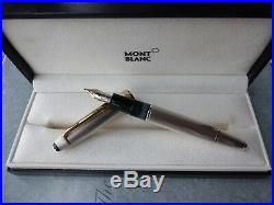 MONTBLANC Solitaire 146 Barley Sterling Silver Fountain Pen 18K 750 Gold Nib B
