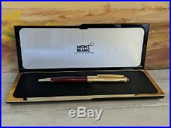 MONTBLANC Solitaire Doue Vermeil Sterling Silver Burgundy Red 164 Ballpoint Pen