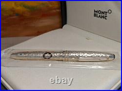MONTBLANC Solitaire Martele Sterling Silver 925 LeGrand Fountain Pen 115097, NEW