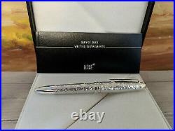 MONTBLANC Solitaire Martele Sterling Silver 925 LeGrand Fountain Pen 115097, NOS