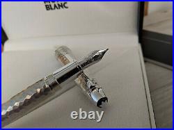 MONTBLANC Solitaire Martele Sterling Silver 925 LeGrand Fountain Pen 115097, NOS