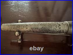 MONTEGRAPPA Merry Skull Fountain Pen Sterling Silver F Nib NOS Box