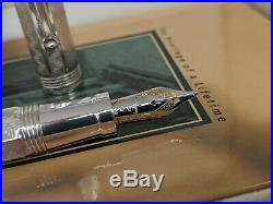 MONTEGRAPPA Reminiscence Sterling Silver B 18K Nib Foiuntain Pen, READ