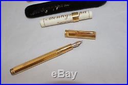 MONTEGRAPPA Reminiscence Sterling Silver Vermeil Smooth Fountain Pen NEW No Box