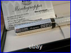MONTEGRAPPA Sterling Silver Eleganza Large Size Rollerball Pen, NOS