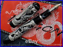 MONTEGRAPPA THE DRAGON 925 SILVER by F. MONT LIMITED EDITION FOUNTAIN PEN 1489 B
