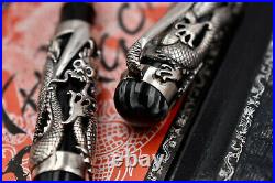 MONTEGRAPPA The Dragon 925 Silver by F. Mont Limited Edition Fountain Pen EF Nib