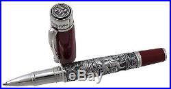 MONTEGRAPPA Venezia Sterling Silver & Red Cellulose Rollerball Pen MSRP $2,400