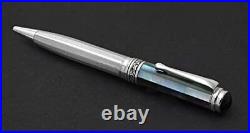 Maestro Ballpoint Pen, Medium Point. Solid 925 Sterling Silver and Black Moth