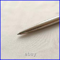 Marlen Barley corn Pattern Ball Pen, 925 Sterling Silver Made in Italy