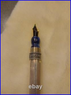 Marlen Chagall Sterling Silver Fountain Pen With 18kt Gold Med Nib