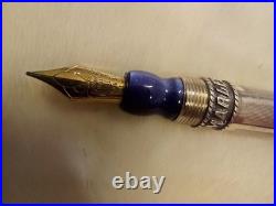Marlen Chagall Sterling Silver Fountain Pen With 18kt Gold Med Nib