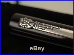 Marlen Italy Inca Black and 925 Sterling Silver Fountain Pen Beautiful Design