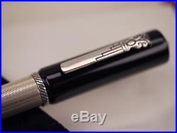 Marlen Italy Inca Black and 925 Sterling Silver Fountain Pen Beautiful Design