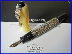Marlen Maya Tikal Sterling Silver LE fountain pen 18kt gold Medium nib MIB