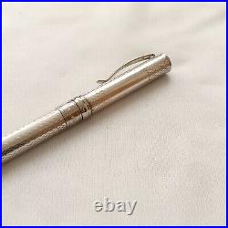 Marlen Sterling Silver 925 Ballpoint Pen, Barleycorn Pattern
