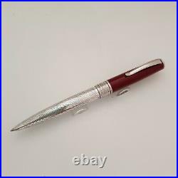 Marlen sterling silver 925 Maroon Cap Ballpoint Pen